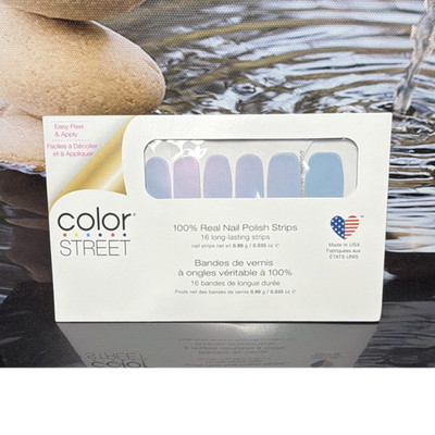  RETIRED  Color Street Nail Polish Strips Crystal Gazing Blue/Pink (FD5542)