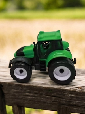 #ad 6quot; x 3quot; Farmer Tractor Kids Toy John Deer Green amp; White Modern Simulation Design $16.00