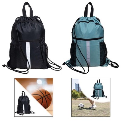 Rucksack mit Kordelzug, modisch und leicht, für Laufen, Camping, Training