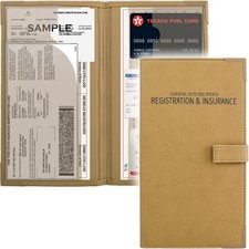 Auto Insurance and Registration Card Holder - Vehicle Glove Box Document Organiz