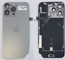Apple iPhone 16 Pro Max Natural Titanium Back Glass Replacement Lens OEM CRK'D 