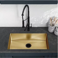 Swiss Madison Rivage Gold Stainless Steel 30 in. Single Bowl Undermount Kitchen
