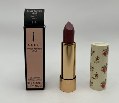 GUCCI Rouge A Levres Voile Call it a Day 214 Lipstick Sheer Lip Colour 0.12 NIB