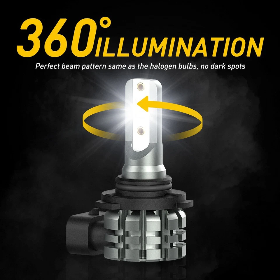 Светодиодные противотуманные лампы AUXITO 9006 HB4 для Toyota SEQUOIA 6000K 2001-2017 годов выпуска белые 2x - Изображение 2 из 4