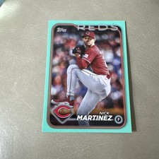 NICK MARTINEZ TOPPS UPDATE FANATICS AQUA BLUE PARALLEL REDS #US255 2024 24