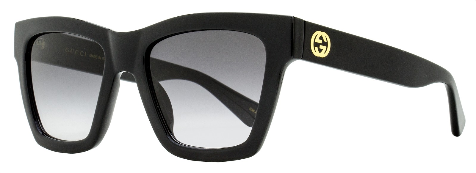 Gucci GG Square Sunglasses GG1714S 001 Black 54mm | eBay