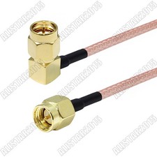 15cm/6'' SMA plug male straight to SMA right angle male Pigtail Cable RG316