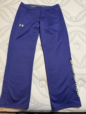 Under Armour Girl  s Large Europa Purple Storm Armour Fleece Pants