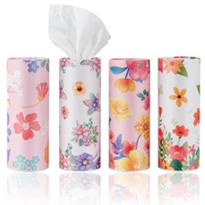 Car Tissues Canned Tissue Cylinder Tissue Boxes Perfect for Car Cup Holder Ca...
