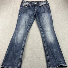 Vigoss Dallas Slim Boot Heritage Fit Jeans Women’s 9/10 Flap Embellished Pockets