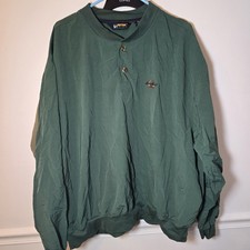 Men  s Vintage Eddie Bauer Green Pullover Windbreaker Golf Ebtek Jacket XL Y2K