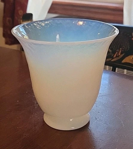 Yalos Casa Murano Art Glass Opalescent Vase MCM Italian