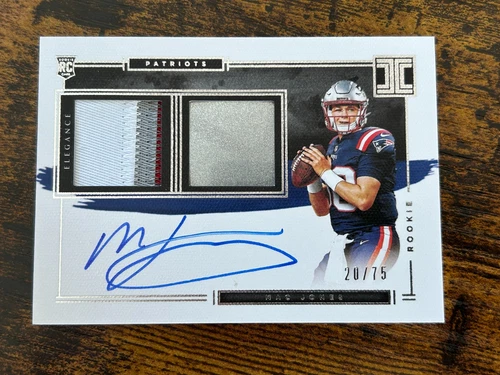 2021 Mac Jones Impeccable Rpa Rookie 3 Color Patch Helmet #d 20/75