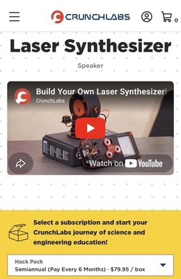 Crunch Labs by Mark Rober Laser Synthesizer 010 Educational Hack Pack - Sealed