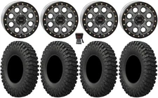 System 3 SB-7 15" Wheels Ti (5+2) 32" MotoCrusher Tires Textron Wildcat XX