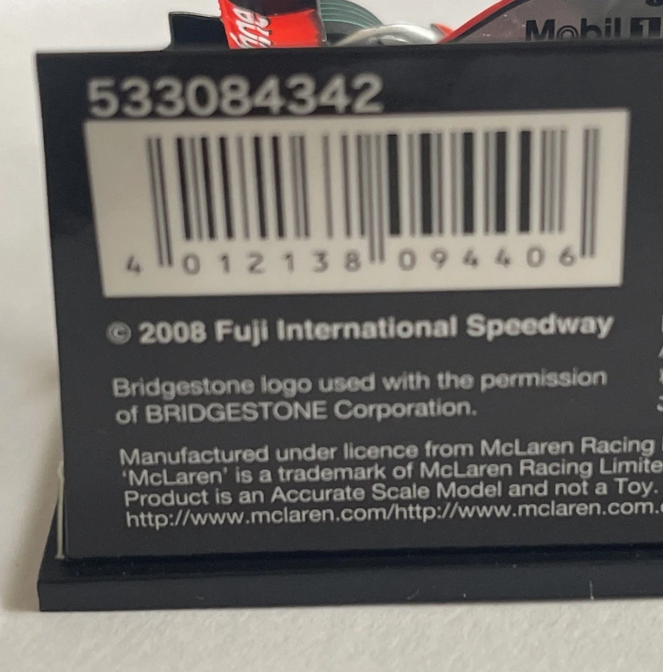 Hamilton Model McLaren MP4-23 F1 car Fuji 2008 Minichamps 533 084342 Lewis 1:43 - Image 3 of 4