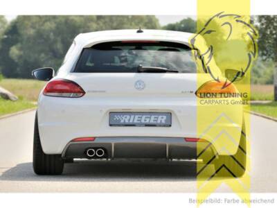 Rieger Heckansatz Heckspoiler Diffusor für VW Scirocco 3 schwarz glänzend für R-