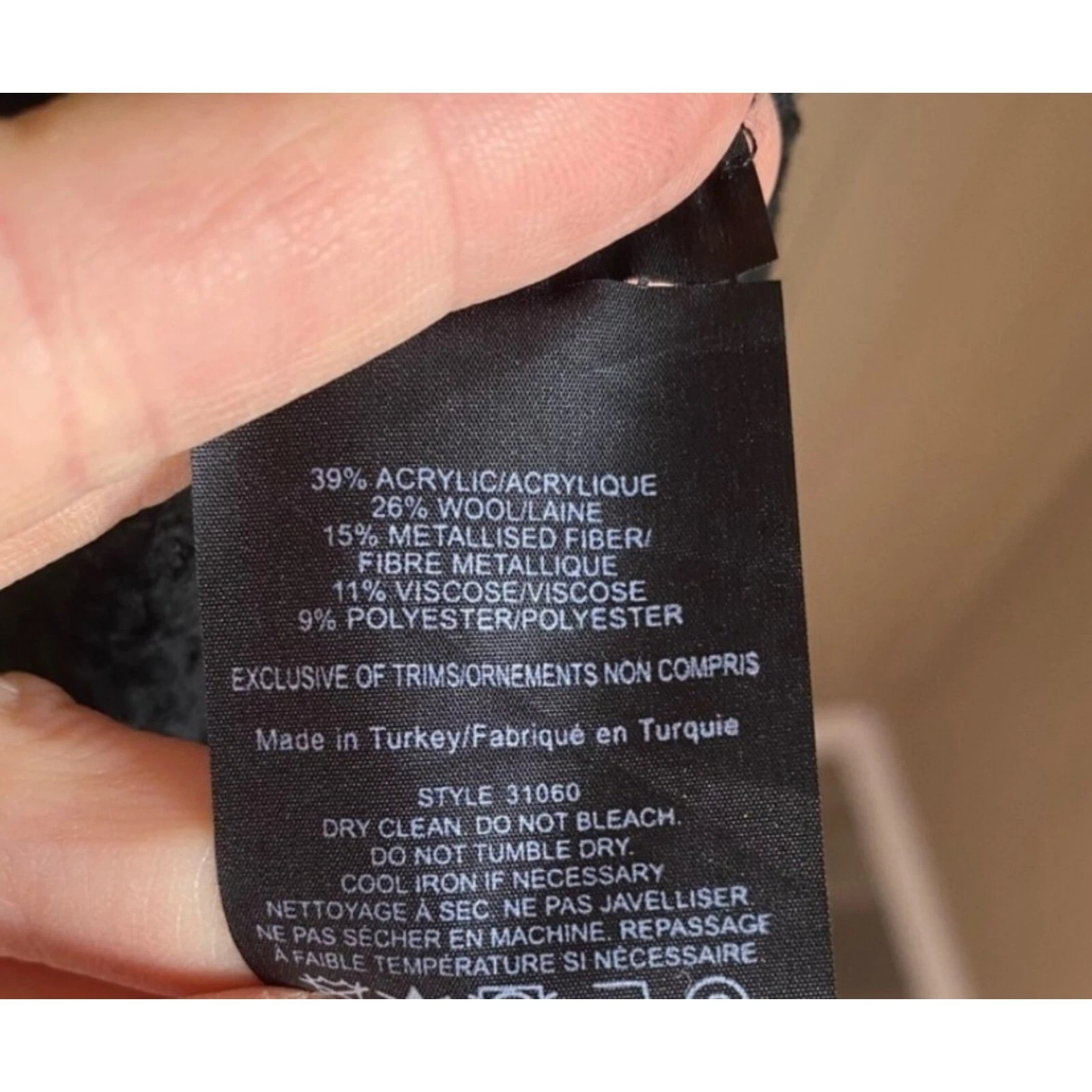 Abito Tory Burch Isabelle blusa in maglia metallizzata manica lunga taglia media