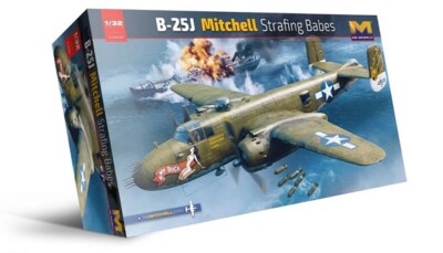 HK Models HKM01E036 - 1/32 B-25J Mitchell Strafing babes - Neu