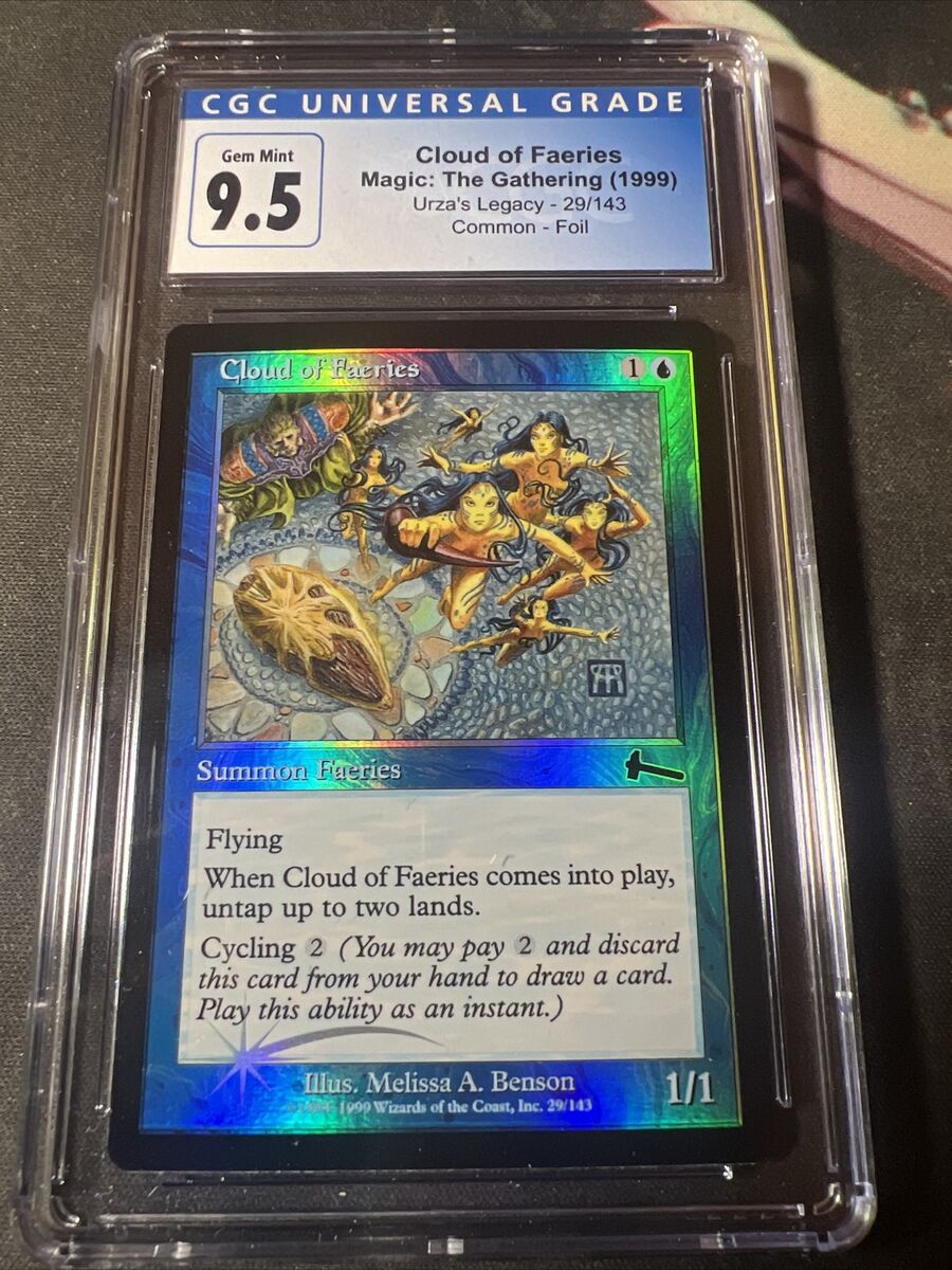 Cloud Of Faeries Foil CGC 10 Top Pop 1 Mtg Urza's Legacy Mtg Cloud Of Faeries Foil CGC 10 Top Pop 1 Mtg Urza's Legacy Mtg
