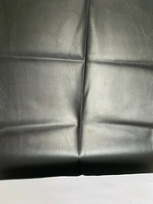 Black FAUX  LEATHERETTE UPHOLSTERY FABRIC Remnant L 119 cm x W 79 CM