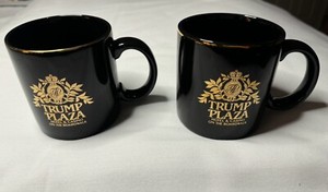 Set of 2 Trump Plaza Hotel & Casino On The Boardwalk Coffee Mugs