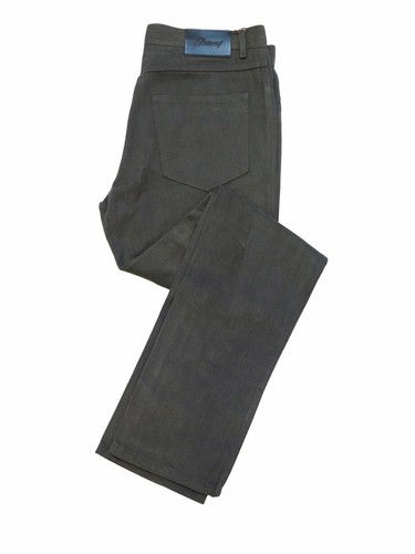 BRIONI Mens Jeans Dark Gray Twill 