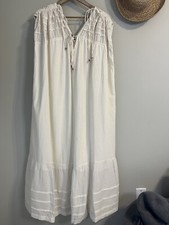 NWT Free People In The Mood For This Midi Dress Ivory Sleeveless BOHO XS New