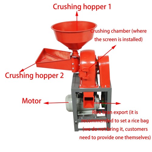 Rice/Millet Electric Crushing Machine Grain Crush 100-150KG/H 220V 2MM&3MM Sieve - Picture 22 of 24