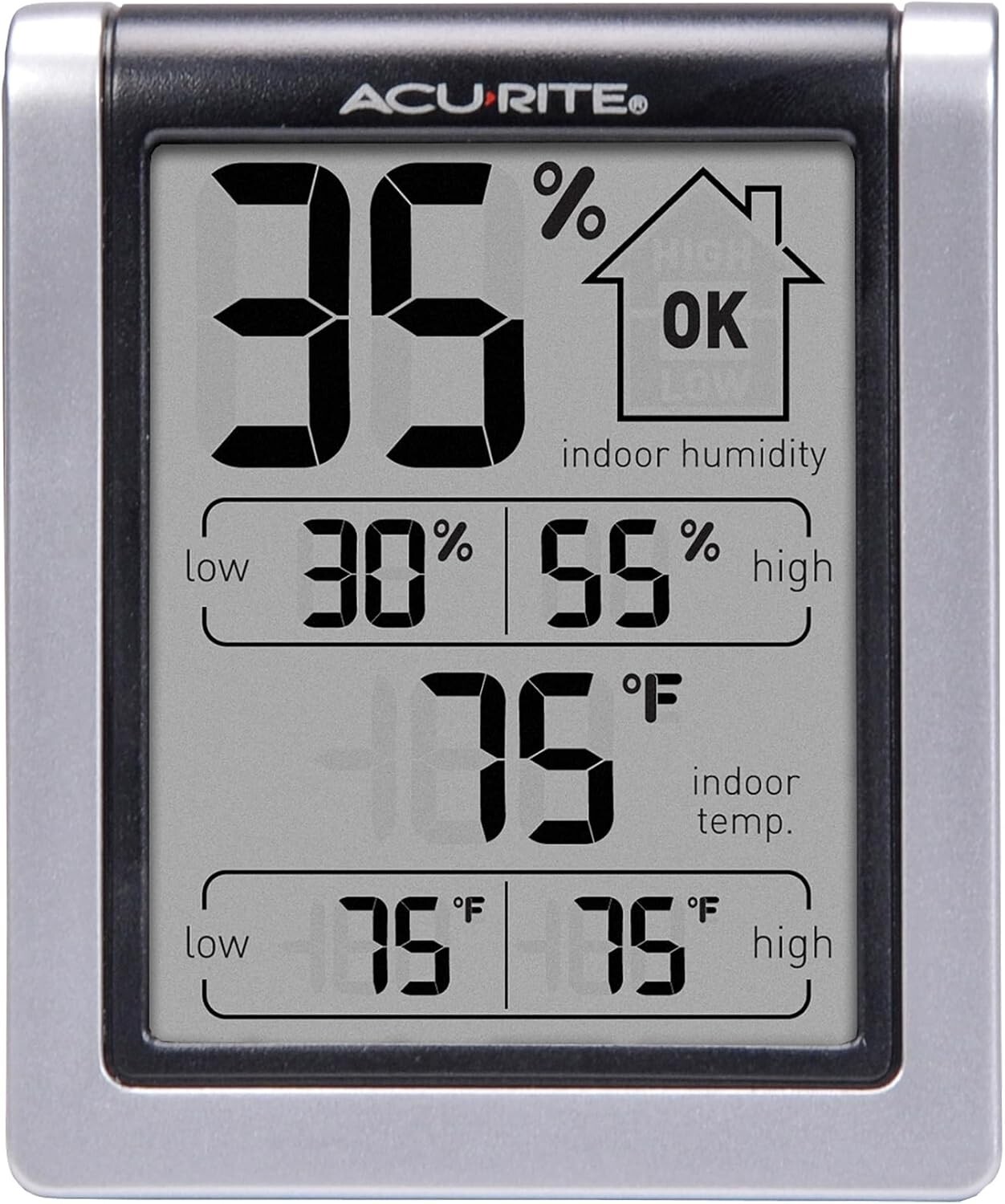 AcuRite 00613 Digital Hygrometer & Indoor Thermometer Pre-Calibrated Humidity Ga