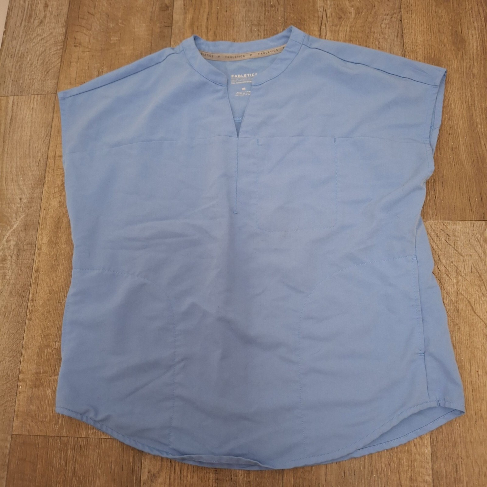 Fabletics Light Blue Performance Tunic Scrub Top … - image 1
