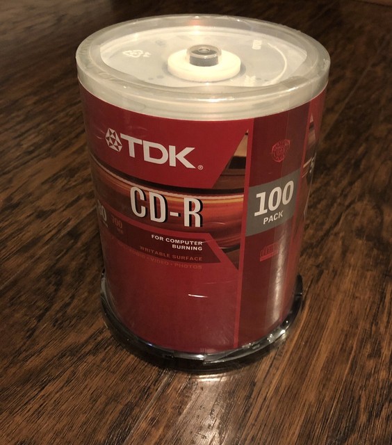 NEW TDK CDR 100 Pack Recordable Compact Discs 700MB 80 minute 52X 100