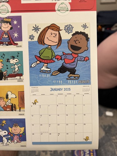 PEANUTS CHARLIE BROWN 2025 12” X 24” 16 Month Wall Calendar - Picture 4 of 5