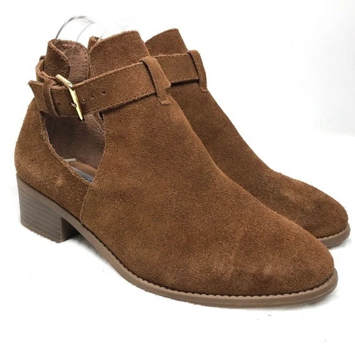 Steve Madden Women's Duncan Brown Suede Booties Size 8