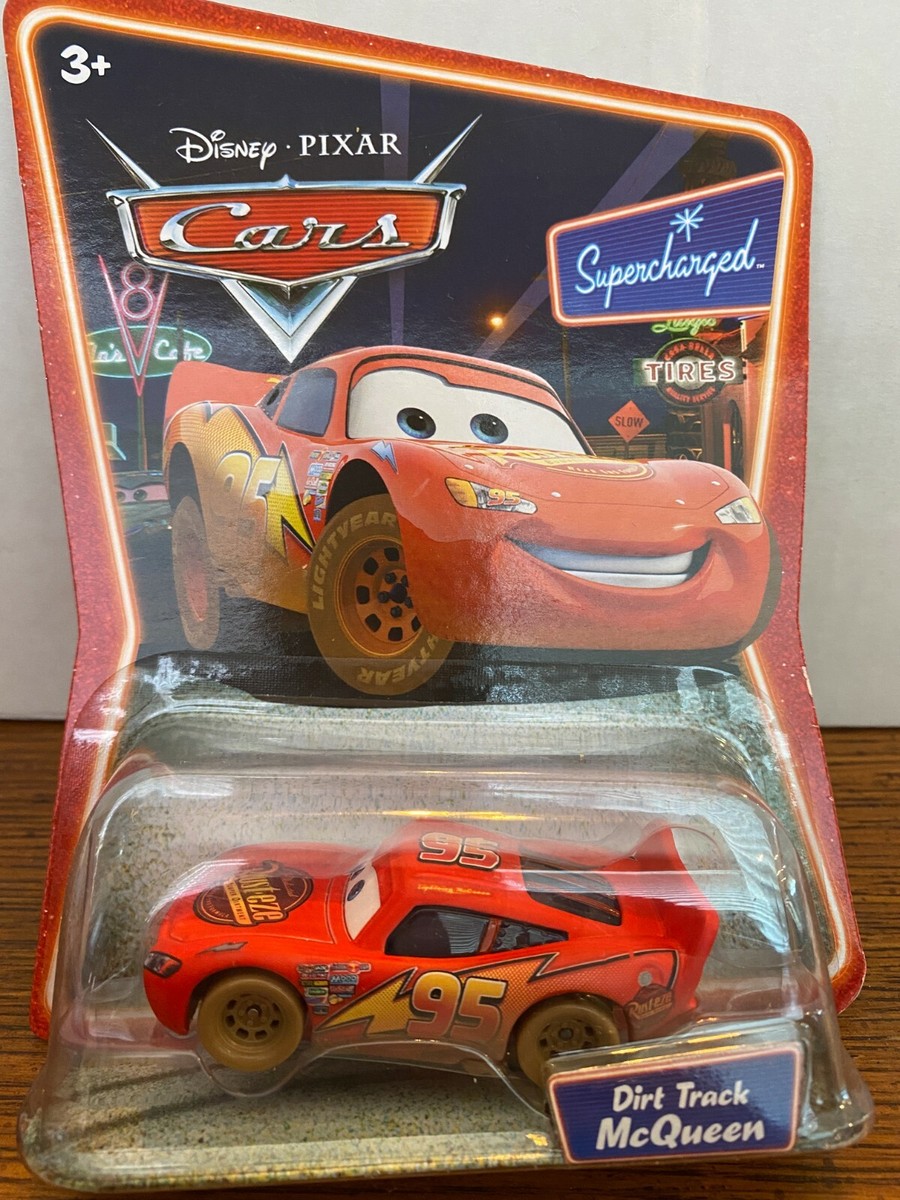 MATTEL DISNEY PIXAR CARS SUPERCHARGED DIRT TRACK LIGHTNING McQUEEN