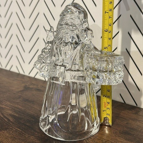 Imperial 24% Lead Crystal Santa Candle Holder 7.5″ Christmas Holidays USA Made - Picture 21 of 24