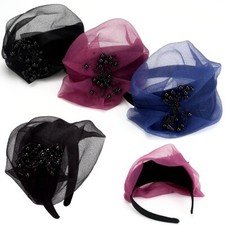 Fascinator Half Beret Hat Headband for WomenCute and Elegant Hairband for Gir...
