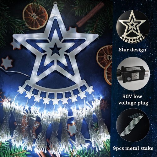 LED Lichterkette Weihnachtsbaum Beleuchtung Innen Außen Wasserfall Deko - Bild 8 von 27
