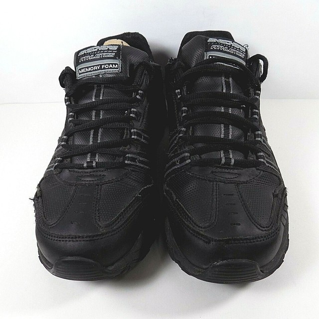 skechers black velcro shoes