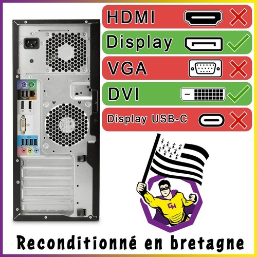 PC Tour HP WorkStation Z240 MT Intel i7-6700 RAM 8Go SSD 240Go W10 Wifi - Photo 5/5