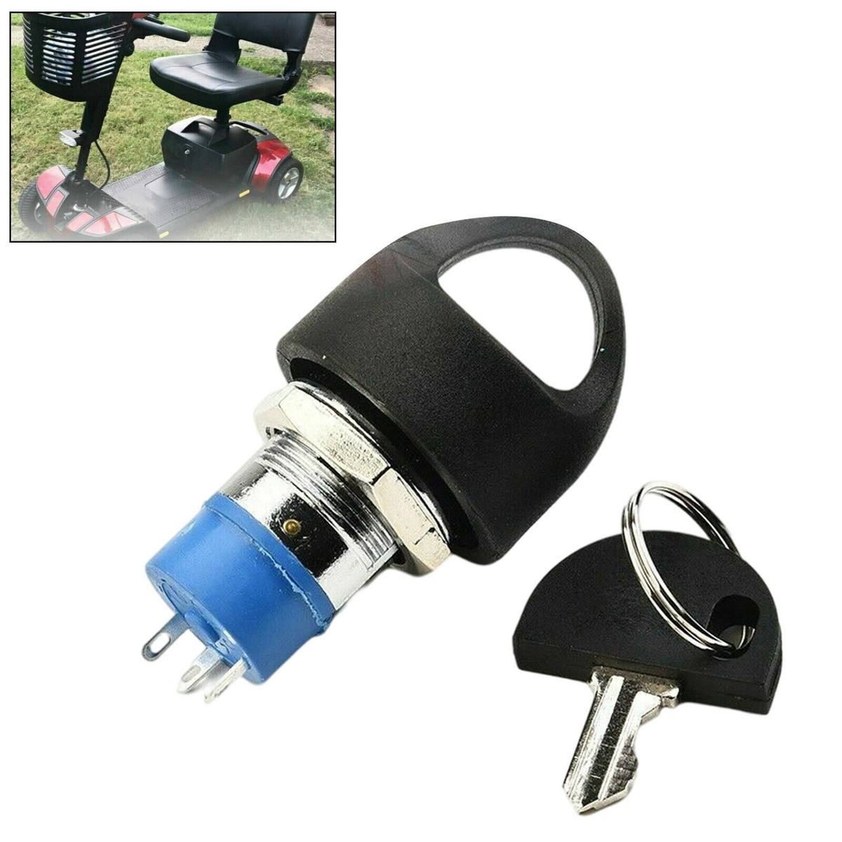 REPLACEMENT MOBILITY SCOOTER Spare Start On/Off Ignition Switch With 2 - View #10
