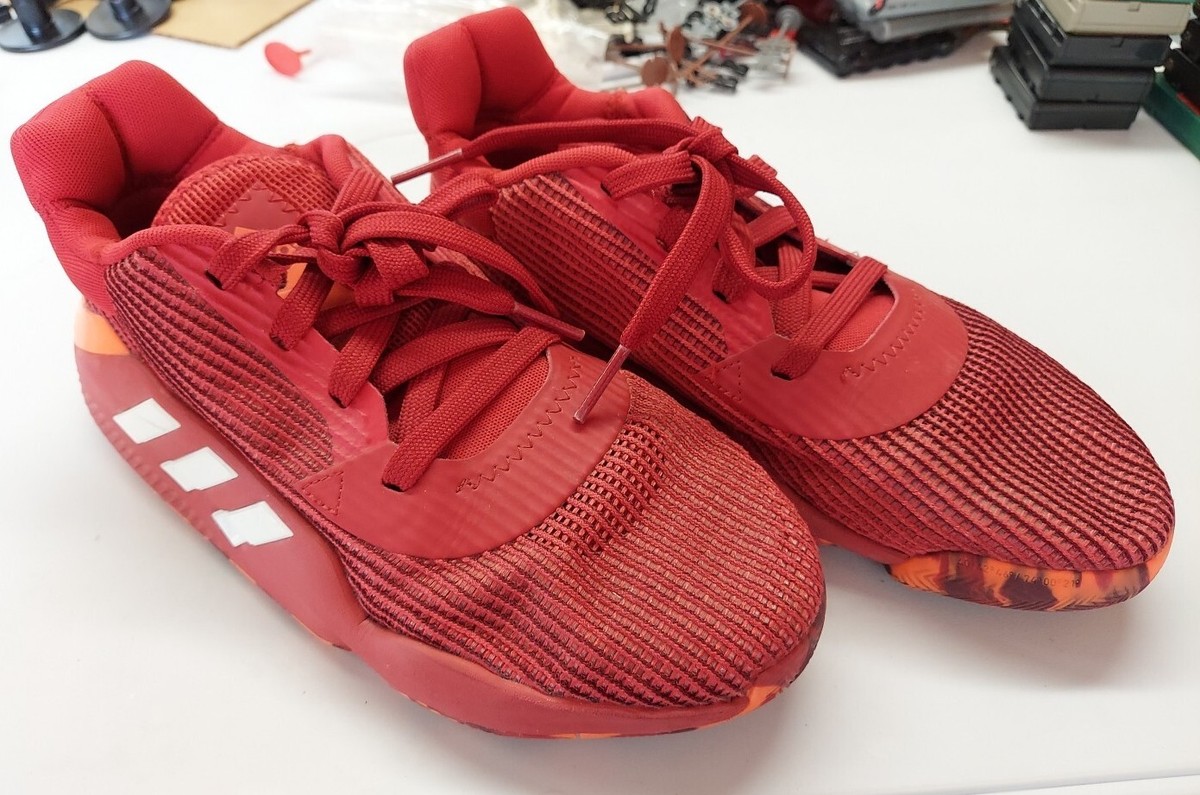 Adidas Pro Bounce 2019 Low Top Red Basketball Shoe EF0471 Mens Size 11 New Adidas Pro Bounce 2019 EF0471 Low Basketball Red Shoes  main image 2
