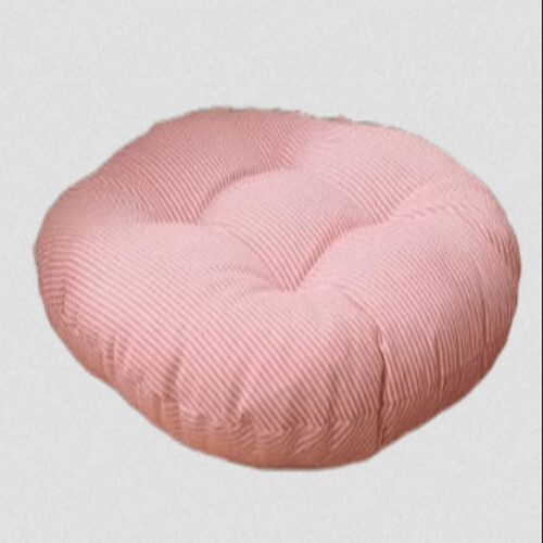 Coussin rond de sol 45x45cm Rose - Galette de sol pour méditation, salon et patio
