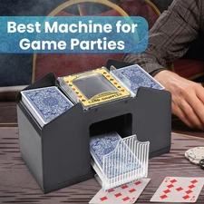 Card Shuffler 1-4 Deck Automatic,Battery-Operated Electric Card Shuffler Machine