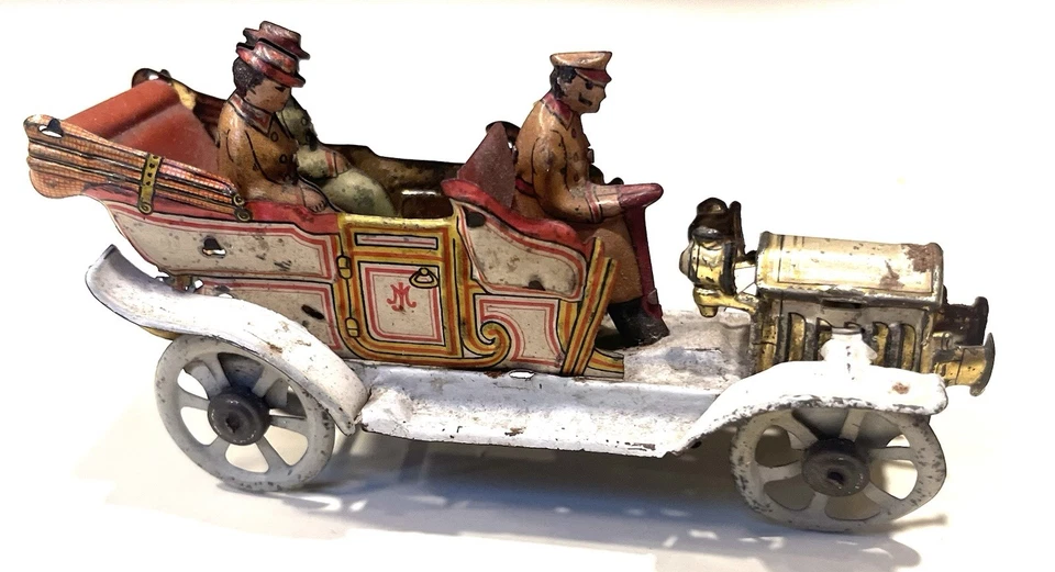 German 1920’s Meyer Penny Toy Auto w/ Driver & 2- Woman - Image 4 of 4