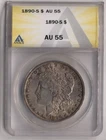 1890-S Morgan Dollar $1 AU 55 ANACS