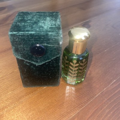 Asgha Ali & Sons Bahrain Mini Flakon Parfum in Samt Snap Up Box grün-voll