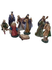 Avon Fine Collectibles Christmas Nativity Set Complete with Boxes Hand Painted