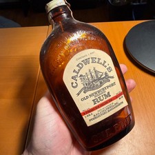 Vintage Caldwell s Old Newburyport Rum Bottle...