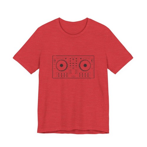 POP Culture Classics Series DJ Turntables Unisex Jersey Short Sleeve T-Shirt - Picture 12 of 55